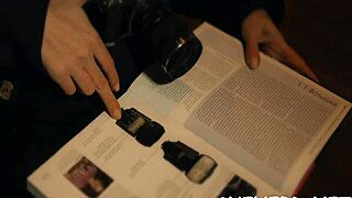 Seducing hot nerd slut for rough pussy pounding