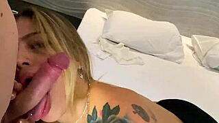 curvy blonde brazilian icegirl strips sheer lingerie teases huge ass then sucks cock rides hard screaming for mouth creampie