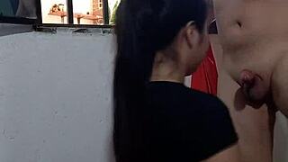 imagine fucking the babysitter while she watches for my wife at the window