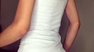 Beautiful Latina Trans Masturbates Her Cock