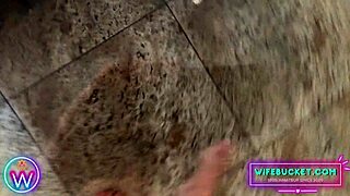 wifey struts naked past me to bathroom in homemade wifebucket clip