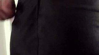 Watch My 18yo Stepdaughter Drop Leather Skirt and Flash Her Ass!