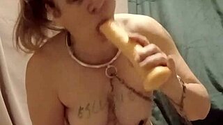 french milf slave bound and humiliated with belt whips uro play in solo bdsm session