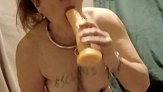 french milf slave bound and humiliated with belt whips uro play in solo bdsm session