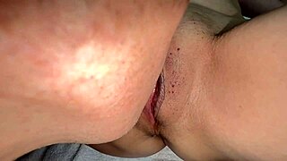 pink shaved pussy closeup 239 days post virginity loss wet milf licking