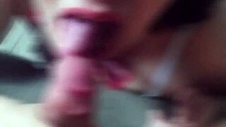 short haired skinny brazilian drains milk from black guy's huge load?