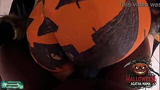 brazilian milf's halloween pumpkin ass wrecked by huge bbc then ass to mouth finish
