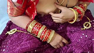 uhh bhaiya ki saali lehenga mein... sauted bhai ne boobs nikaal, bed pe lick kiya pussy