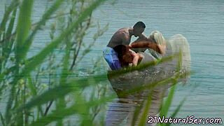 glamorous babe's seductive encounter unfolds elegantly