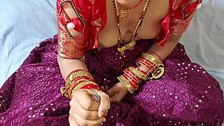 uhh bhaiya ki saali lehenga mein... sauted bhai ne boobs nikaal, bed pe lick kiya pussy