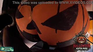 brazilian milf's halloween pumpkin ass wrecked by huge bbc then ass to mouth finish