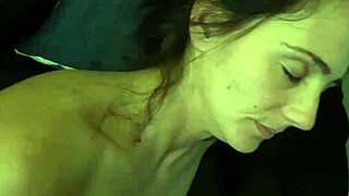 Hubby sucks wife's wet pussy then fucks till cum blasts her tits