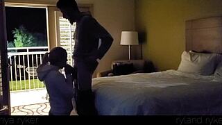 Young Slut Takes Rough Motel Pounding Door Wide Open!