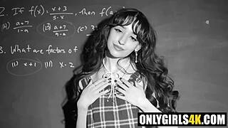 Schoolmates Lesbian Daydream: Daisy Pounds Ronnie's Petite Tits?