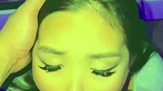 Crazy Asian slut gags on monster cock then missionary POV fuck!