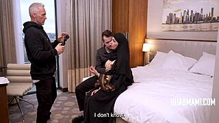 debt collectors overwhelm hijab milf aaliyah yasin in relentless mmf