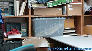 shoplifter teen caught bent over endures hardcore doggystyle ramming