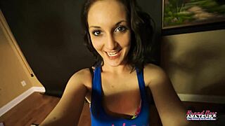 Blonde stunner mixes sass with deep action and sticky end