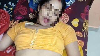 Stepbrother Jerks with Stepsis in Bedroom Before Hard Fuck