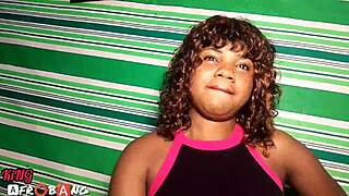 princess afrobang teases in casting audition showing off her sexy black teen curves