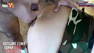 Amateur latina milf prostitute bends over outdoor for rough anal assfucking from primastro's monster cock cumshot on big ass cheeks