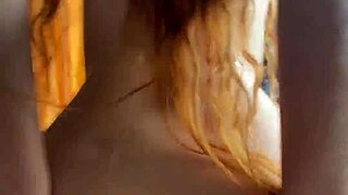 isis sun's dildo play on big ass turns into semen fill after skinny blonde cums hard