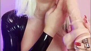 latex mistress octokuro joi makes you stroke tits ass on display