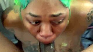 Ghetto Ass Worshipped With Deep Throat Sloppy Head And Balls Licked Raw!