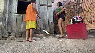 skinny latina wife sits monster cock outdoors flakael