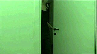 blonde struts home in tight leather pants heels begging for kinky bdsm dating fuck