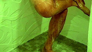 Grandpa Flashes Muscular Body in Sexy Shower Exhibition