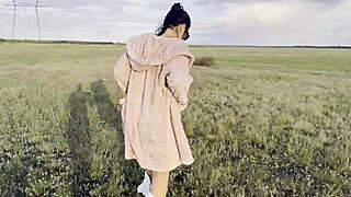 Public Pissing Comp in Wild Forest Nature POV Adventure!