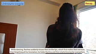 Rachna tempts room service Ravi into dirty deepthroat cowgirl cum domination ride