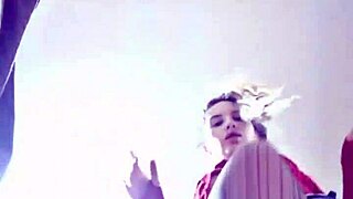 hot teen 18+ Elza Kom chokes on deepthroat gagging tight pussy fuck in lingerie heels