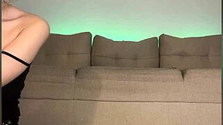 big anal plug stretches tight teen ass while fingering wet pussy closeup