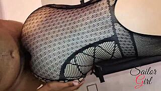 SAILOR GIRL TOTALMENTE DOMINADA BY BIG BLACK COCK DOGGYSTYLE CUM!