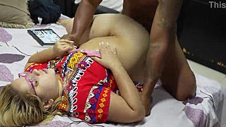 Compilation Of Tight Pussy Fucks With Chubby Colombian Latina Student In Miniskirt And Panties On Bed