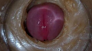 precum floods my oiled pussy toy in 4k vagina closeup squirt