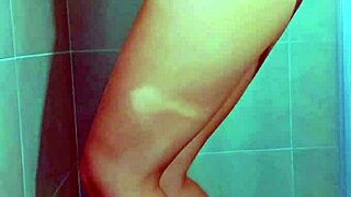 college brazilian beauty teases thong in steamy shower