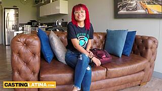 damn this petite latina teen slurps cock deep then takes rough face fucks