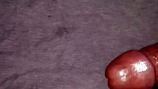 Close-up ebony teen handjobs black monster cock to moaning cumshot