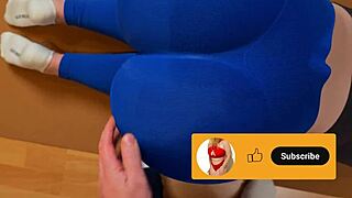 perfect big ass yoga milf bends over for massive backshots her natural tits swinging as german stud unloads huge cumshot on her cheeks