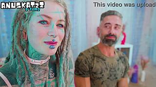 i'm loving this hippie girl's anal gape after big cock pounds her shaved asshole wide...