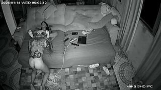 Stepdaughter Gropes Stepdad's Cock Till Hard Then Rides Bareback to Orgasm