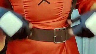 Megumin cosplay cutie masturbates her tight pussy solo