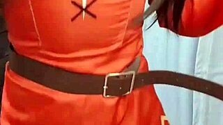 Megumin cosplay cutie masturbates her tight pussy solo