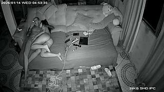 Stepdaughter Gropes Stepdad's Cock Till Hard Then Rides Bareback to Orgasm