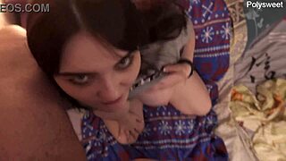 Put headphones on for wet milf ASMR blowjob POV
