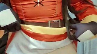 Megumin cosplay cutie masturbates her tight pussy solo