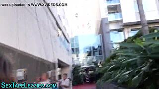 lesbian ebony teen 18+ babe struts in heels homemade